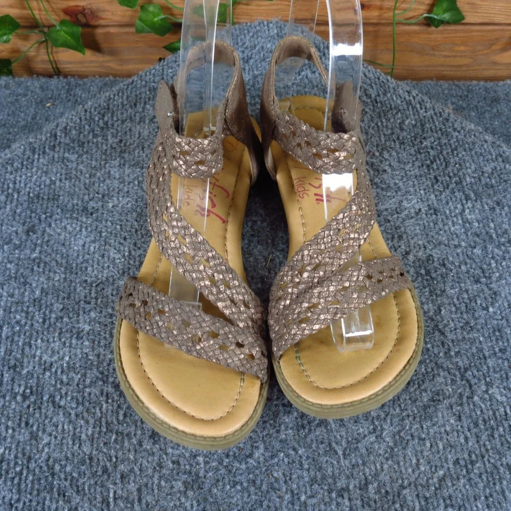 Blowfish Malibu Besille Girls Gladiator Sandals‎ Size 4 Summer Bronze Metallic